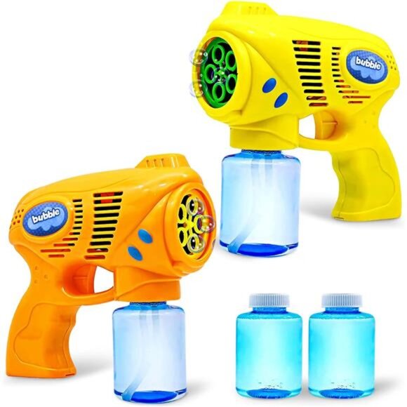 2 Bubble Guns with 2 Refill Solution (10 oz Total), Bubbles Maker, Blower - Picture 15 of 16